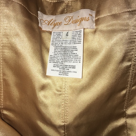 Alyce Design Aline strapless nude gown. SZ. 4 - Picture 4 of 10